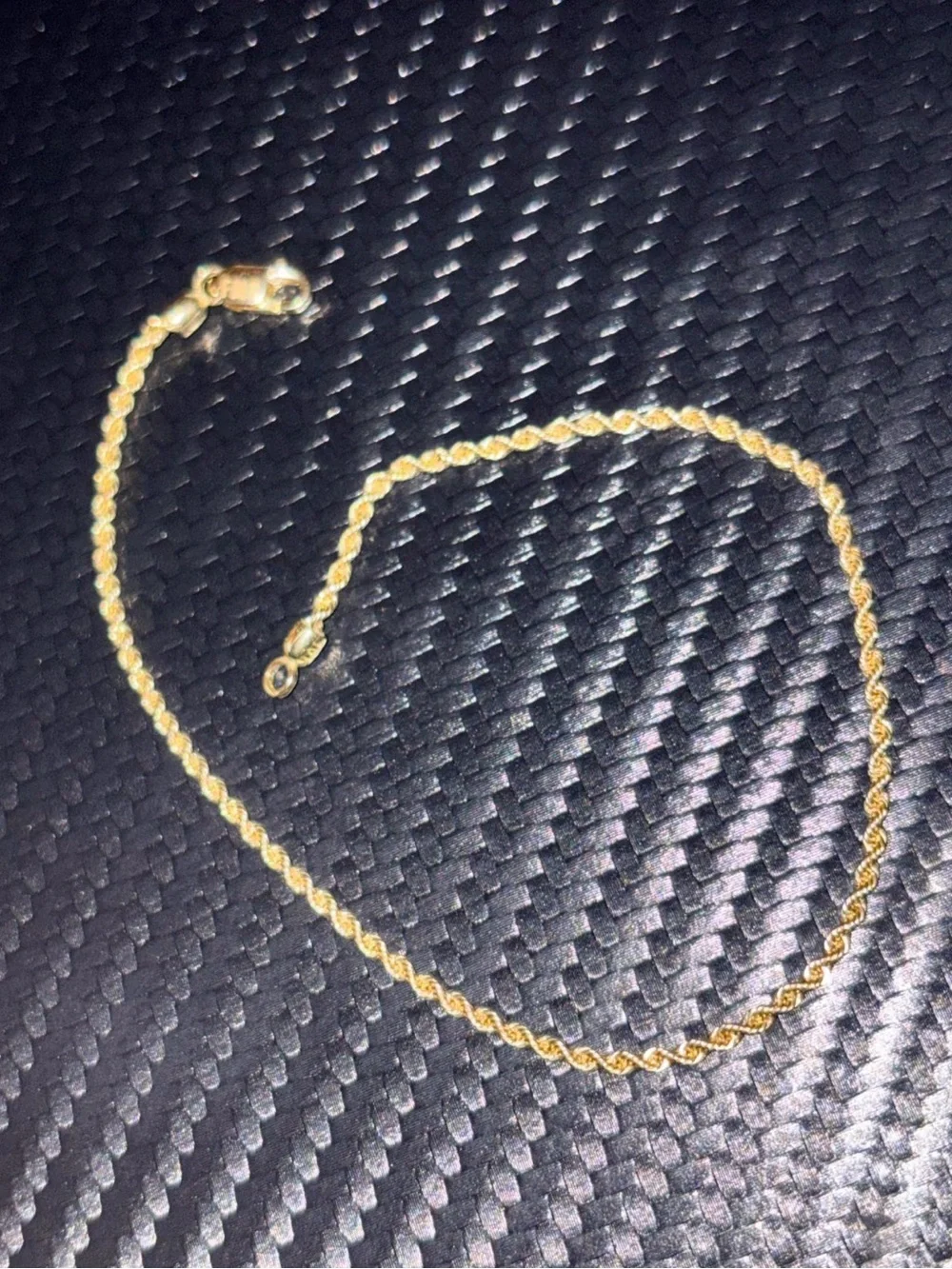1.7mm 8” 10k gold bracelet